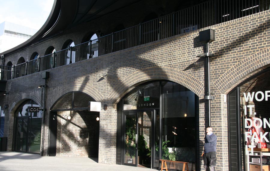 restored Victorian brickwork at Coal Drops Yard